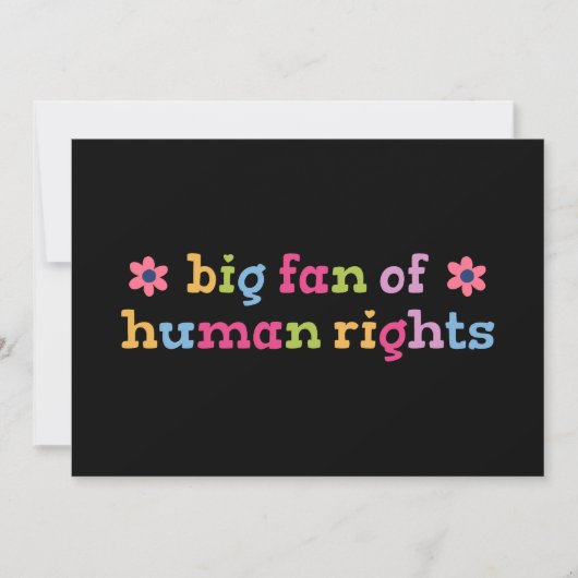 Big fan of human rights 招待状 (正面)