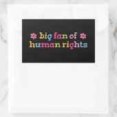 Big fan of human rights 長方形シール (バッグ)