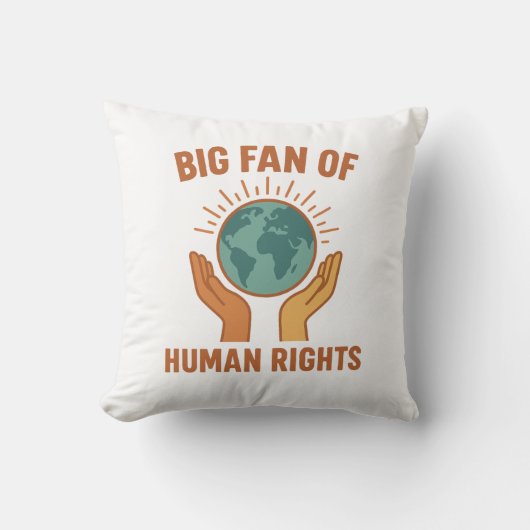 Big Fan of Human Rights Home Decor クッション (正面)