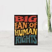 Big Fan Of Human Rights Retro Style For Womens  カード (正面)