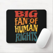 Big Fan Of Human Rights Retro Style For Womens  マウスパッド (マウス)