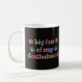 Big fan of my Dachshund コーヒーマグカップ (左)