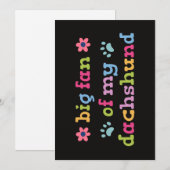 Big fan of my Dachshund 招待状 (正面/裏面)