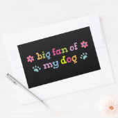 Big fan of my dog 長方形シール (封筒)