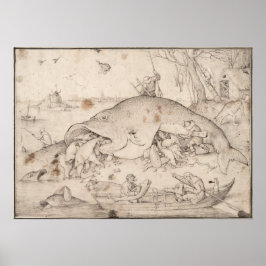 Big Fish Eat Little Fish by Pieter Bruegel ポスター