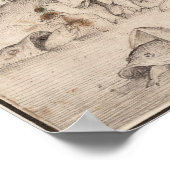 Big Fish Eat Little Fish by Pieter Bruegel ポスター (角)