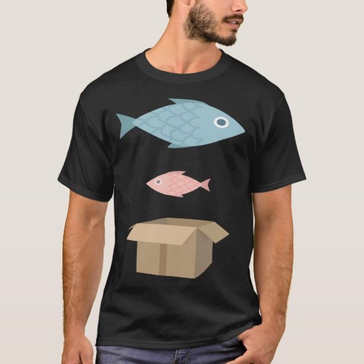 Big fish little fish cardboard box tシャツ (正面)