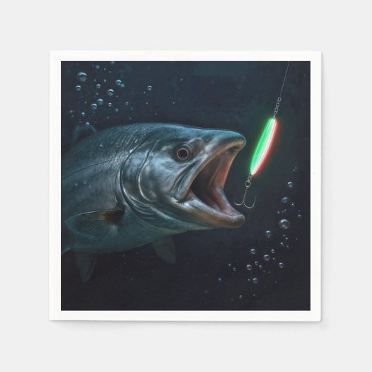 Big Fish with Neon Lure スタンダードカクテルナプキン (正面)