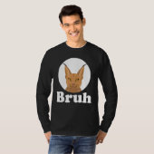 Big Floppa Caracal Cat Meme Bruh Tシャツ (正面フル)
