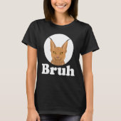 Big Floppa Caracal Cat Meme Bruh Tシャツ (正面)