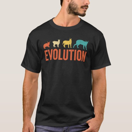 Big Floppa Caracal Cat Meme Evolution_1 Tシャツ (正面)