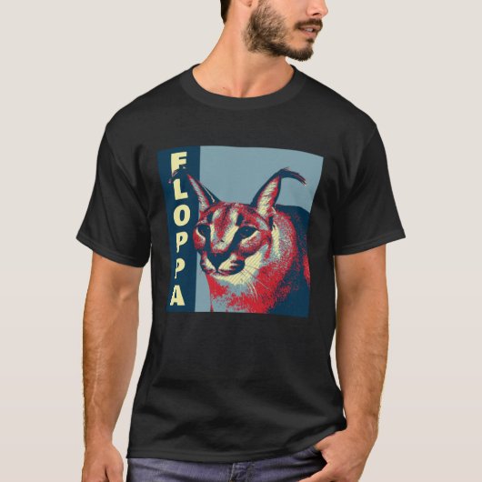 Big Floppa Caracel Meme Tシャツ (正面)