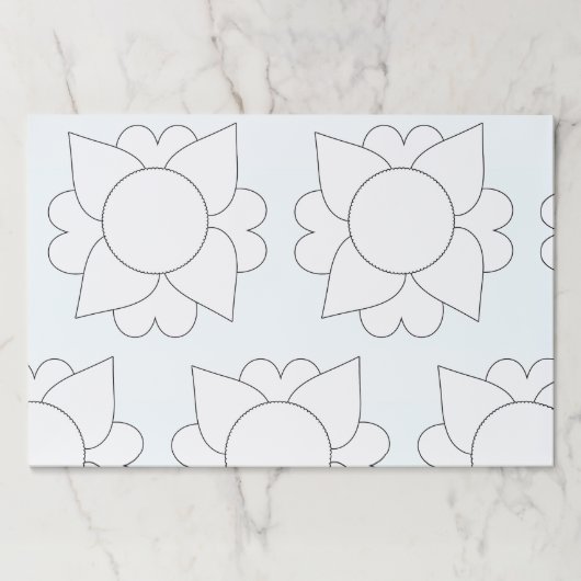 Big Flower Kids Coloring Sheets  ペーパーパッド (正面)