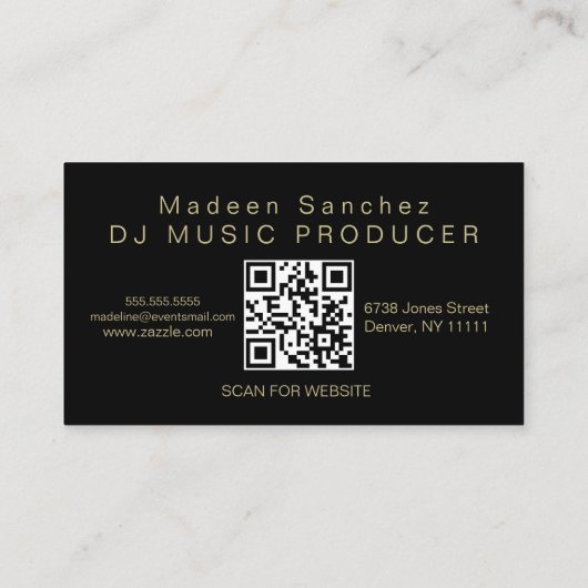 Big Foil Chain Music Industry Producer DJ 名刺 (裏面)