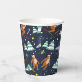 Big Foot, Aliens, & Reindeer Christmas 紙コップ (右)