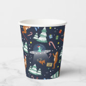 Big Foot, Aliens, & Reindeer Christmas 紙コップ (正面)