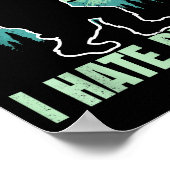 Big Foot I Hate People Middle Finger Sasquatch Ret ポスター (角)