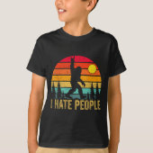 Big Foot Sasquatch I Hate People Funny Bigfoot Vin Tシャツ (正面)
