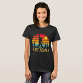 Big Foot Sasquatch I Hate People Funny Bigfoot Vin Tシャツ (正面フル)