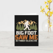 Big Foot Saw Me Sasquatch Believers Outdoors Adven カード (黄色い花)