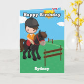 Big Fun Boys Equestrian Coloring Page 誕生日 カード (黄色い花)