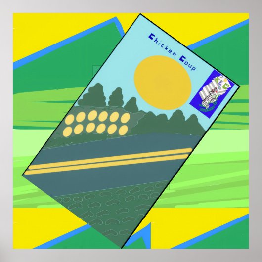 Big Funny Eggs Crossing the Road ポスター (正面)