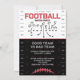 BIG GAME Football Party Invitation 招待状