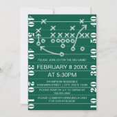 Big Game Football Play Diagram Party Invitation 招待状 (正面)