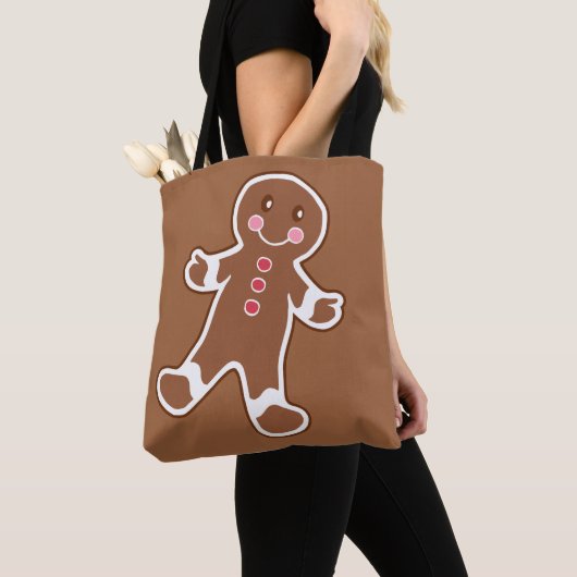 Big Gingerbread Boy Tote Bag トートバッグ (クローズアップ)