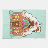 Big Gingerbread House Christmas Kitchen Towel  キッチンタオル (横)