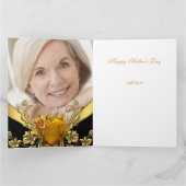 Big Happy Mother's Dayバラ金ゴールドハート追加フォト3 カード (内部)