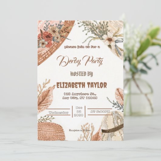 Big Hat Derby Party Invitation 招待状 (スタンド正面)