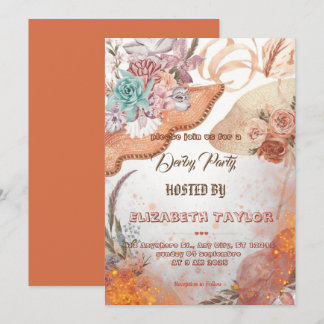 Big Hat Derby Party Invitation 招待状
