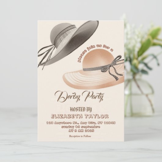 Big Hat Derby Party Invitation 招待状 (スタンド正面)