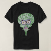 Big head big eyes alien sci-fi cartoon tシャツ (デザイン正面)