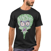 Big head big eyes alien sci-fi cartoon