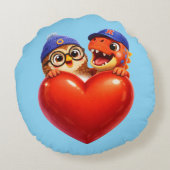 Big heart best friends cushion ラウンドクッション (裏面)