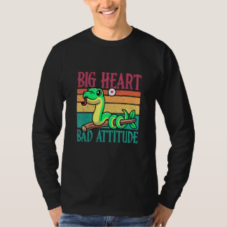 Big Heart But Bad Attitude Poisonus Animal Snake Tシャツ