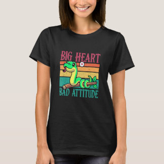 Big Heart But Bad Attitude Poisonus Animal Snake Tシャツ