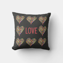 Big Heart Love throw pillow home decor valentines  クッション