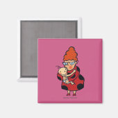 Big Hello Hugs from Auntie in Red マグネット (正面/裏面)