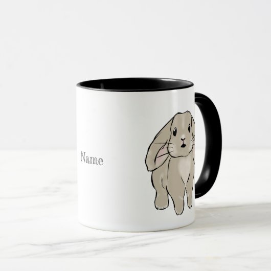 Big Holland lop bunny マグカップ (正面右)
