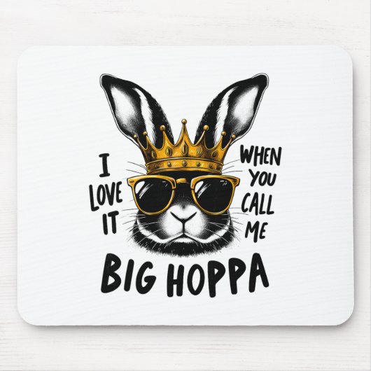 Big Hoppa Bunnyとイースターに呼ばれて嬉しい マウスパッド (正面)