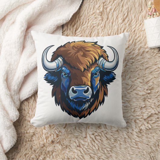 big horned bison クッション (ブランケット)