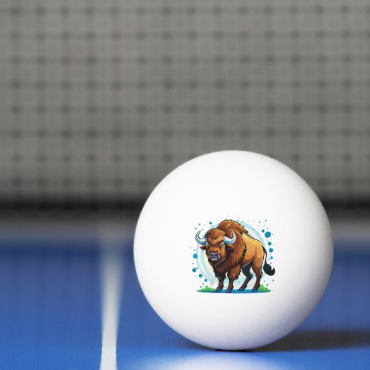 big horned bison 卓球ボール (ネット)