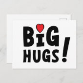 Big hug. Beterschapskaart of voor Valentijnsdag シーズンポストカード (正面/裏面)