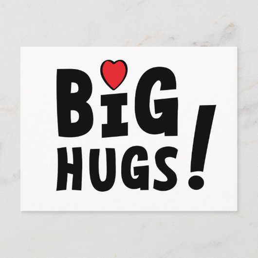 Big hug. Beterschapskaart of voor Valentijnsdag シーズンポストカード (正面)