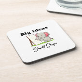 "Big Ideas, Small Steps" elephant animal dreams コースター (左側)