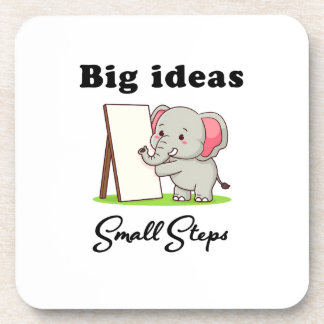 "Big Ideas, Small Steps" elephant animal dreams  コースター