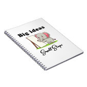 "Big Ideas, Small Steps" elephant animal dreams  ノートブック (右側)